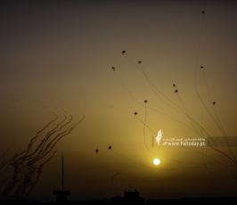 رشقة صاروخية سرايا القدس (2)