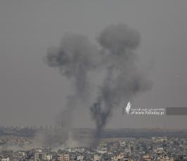 طائرات الاحتلال تستهدف االأراضي الزراعية  في مناطق متفرقة بقطاع غزة (6)