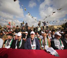 القوى والفصائل الفلسطينية تشارك في مهرجان ثأر الأحرار الذي نظمته حركة الجهاد الاسلامي بغزة (22)