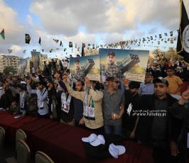 القوى والفصائل الفلسطينية تشارك في مهرجان ثأر الأحرار الذي نظمته حركة الجهاد الاسلامي بغزة (21)