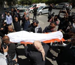  جثمان الشهيد هاشل مبارك شمال القطاع (1)