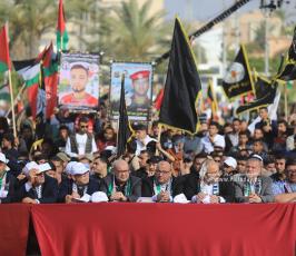 القوى والفصائل الفلسطينية تشارك في مهرجان ثأر الأحرار الذي نظمته حركة الجهاد الاسلامي بغزة (7)