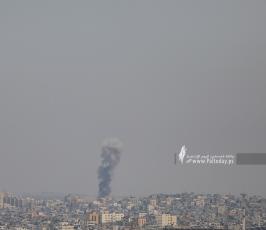 طائرات الاحتلال تستهدف االأراضي الزراعية  في مناطق متفرقة بقطاع غزة (3)