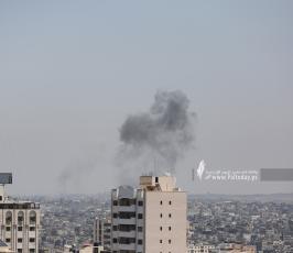 طائرات الاحتلال تستهدف االأراضي الزراعية  في مناطق متفرقة بقطاع غزة (9)