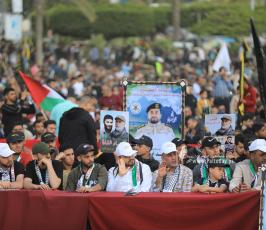 القوى والفصائل الفلسطينية تشارك في مهرجان ثأر الأحرار الذي نظمته حركة الجهاد الاسلامي بغزة (6)