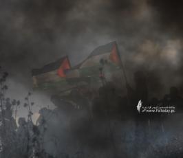 الاحتلال يقمع مسيرة العلم الفلسطيني شرق مدينة غزة (9)
