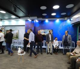 بيت عزاء الحاج خليل البهتينى فى قناة القدس اليوم (15)