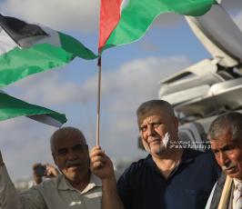 الاحتلال يقمع مسيرة العلم الفلسطيني شرق مدينة غزة (28)