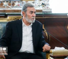  وفد حركة الجهاد الإسلامي برئاسة القائد النخالة يلتقي رئيس البرلمان الإيراني (7)
