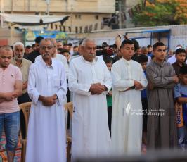  الجهاد الإسلامي تقيم صلاة عيد الأضحى في العراء بمدينة غزة (11)