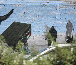جدارية فنية لراجمات سرايا القدس  وسط مدينة غزة (14)