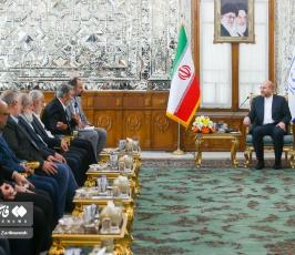  وفد حركة الجهاد الإسلامي برئاسة القائد النخالة يلتقي رئيس البرلمان الإيراني (1)