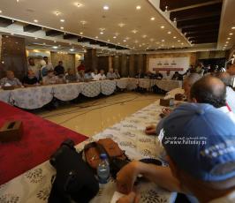 الفصائل الفلسطينية المقاطعة لاجتماع الأمناء العامين تعقد مؤتمراً صحفياً في غزة (6)
