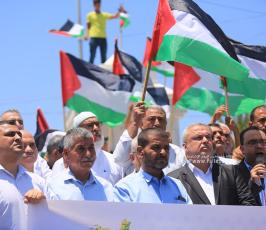 وقفة تضامن تنظمها القوى الوطنية والإسلامية في قطاع غزة نصرة لجنين ومخيمها (13)