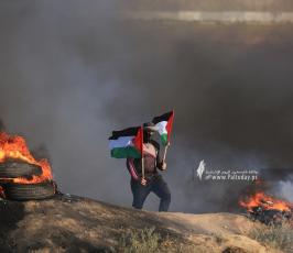  الشباب الثائر على حدود غزة احتجاجاً على ما يجري في جنين (12)