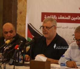 الفصائل الفلسطينية المقاطعة لاجتماع الأمناء العامين تعقد مؤتمراً صحفياً في غزة (13)