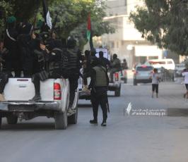 سرايا القدس لواء غزة  تنظم عرضاً عسكرياً بذكرى معركةوحدة الساحات (21)