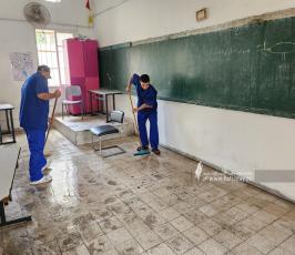 وزارة التعليم بغزة تشرع بحملة مكثفة لتطهير وتنظيف لاستقبال العام الدراسي الجديد (2)