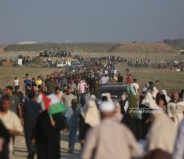 جماهير حاشدة تشارك في فعالية إحياء ذكرى إحراق الأقصى الـ54 بمخيم ملكة شرقي مدينة غزة (33)
