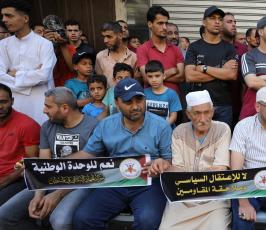 ‏‏مسيرة جماهيرية حاشدة لحركة الجهاد الإسلامي في غزة؛ تنديداً بملاحقة السلطة الفلسطينية للمقاو (7)