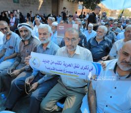الجهاد الإسلامي تنظم مهرجان أمام مقر الصليب الأحمر في الذكرى الثانية لعملية نفق جلبوع (5)