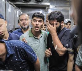 تشييع جثامين 5 شهداء ارتقوا شرق غزة أمس (1)