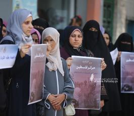 الإطار النسوي لحركـة الجهـاد الاسلامي ينظم وقفة غضب تنديداً بجريمة الاعتداء و الانتهاك التي ارتك (15)