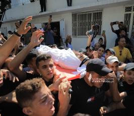 تشييع جثامين 5 شهداء ارتقوا شرق غزة أمس (7)