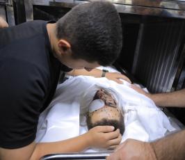تشييع جثامين 5 شهداء ارتقوا شرق غزة أمس (3)
