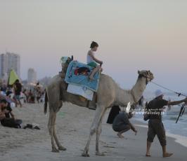  غروب الشمس على شاطئ بحر مدينة غزة (5)