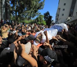 تشييع جثامين 5 شهداء ارتقوا شرق غزة أمس (10)