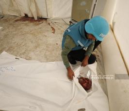 استشهاد الصحفي في قناة فلسطين اليوم محمد بعلوشة جراء قصف اسرائيلي استهدف منزله في حي الصفطاوي شمال غزة (8)