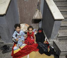 نزوح الآلاف من الفلسطينيين إلى مجمع الشفاء الطبي خوفا من القصف الإسرائيلي (13)