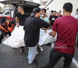 شهداء واصابات لمجمع الشفاء الطبي  مع تواصل القصف الصهيوني على مدينة غزة (6)