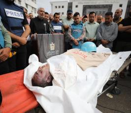  الزميل الصحفي في قناة فلسطين اليوم محمد بعلوشة جراء قصف اسرائيلي استهدف منزله  شمال غزة (10)