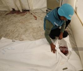 استشهاد الصحفي في قناة فلسطين اليوم محمد بعلوشة جراء قصف اسرائيلي استهدف منزله في حي الصفطاوي شمال غزة (9)