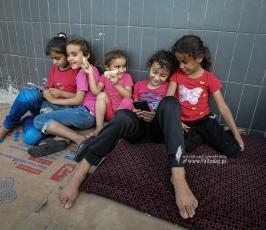  نزوح الآلاف من الفلسطينيين إلى مجمع الشفاء الطبي خوفا من القصف الإسرائيلي (7)