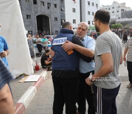 استشهاد الصحفي في قناة فلسطين اليوم محمد بعلوشة جراء قصف اسرائيلي استهدف منزله في حي الصفطاوي شمال غزة (3)
