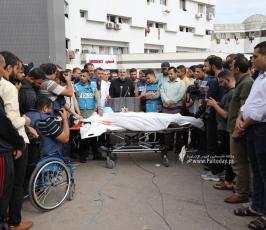  الزميل الصحفي في قناة فلسطين اليوم محمد بعلوشة جراء قصف اسرائيلي استهدف منزله  شمال غزة (12)