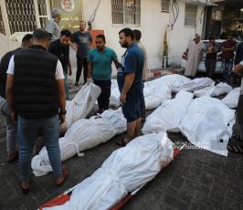  وداع حزين لجثامين مجرزة مستشفى المعمداني بغزة (1)