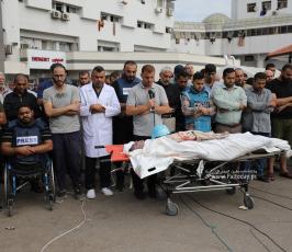  الزميل الصحفي في قناة فلسطين اليوم محمد بعلوشة جراء قصف اسرائيلي استهدف منزله  شمال غزة (14)