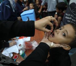 المرلحة الثانية من تطعيم ضد شلل الأطفال في غزة (13)