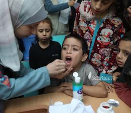 المرلحة الثانية من تطعيم ضد شلل الأطفال في غزة (10)