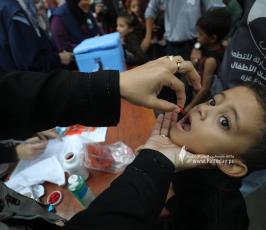 المرلحة الثانية من تطعيم ضد شلل الأطفال في غزة (12)