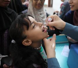 المرلحة الثانية من تطعيم ضد شلل الأطفال في غزة (16)