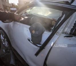 قصف سيارة المطبخ العالمي في خانيونس