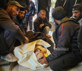 تشييع شهداء تم انتشالهم من مدينة رفح (13)