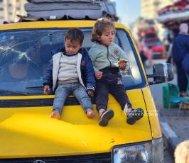 نازحون ينتظرون العدوة إلى غزة وشمالها (8)