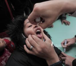 فلسطين اليوم ترصد حملة التطعيم في قطاع غزة (7)