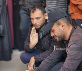 وداع شهداء القصف الصهيوني على خانيونس  (1)